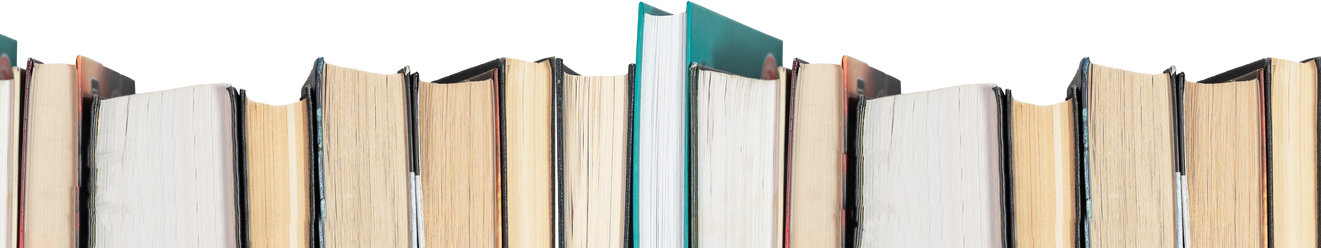 Book border isolated on white background. Literature banner